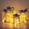 Gresonic 48LED mit 3er Geschenke Leucht Boxen Batteriebetrieben Weihnachts Dekoration Weihnachtsdeko Weihnachten (Kiefernzapfen (Batterie), 24LED+16LED+8LED)