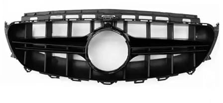 Kühlergrill Kühlergrill Stoßstange Grill Für E63 Stil Mesh Für Mercedes Für Benz E W213 C238 A238 2016 2017 2018 2019 2020 Refit Tuning Kit Nieren Doppel Bar Front Grille(Glänzend schwarz)