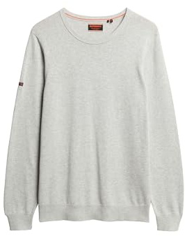 Superdry Herren Leichtes Essentials Strick-Sweatshirt mit Rundhalsausschnitt