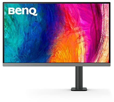BenQ Braccio Ergo da 27 pollici PD2706UA per monitor 4K, 90W USB-C, P3, HDR400, IPS, calibrato in fabbrica, DualView, modalità Animazione, modalità CAD/CAM, modalità ePaper, Hotkey Puck, KVM