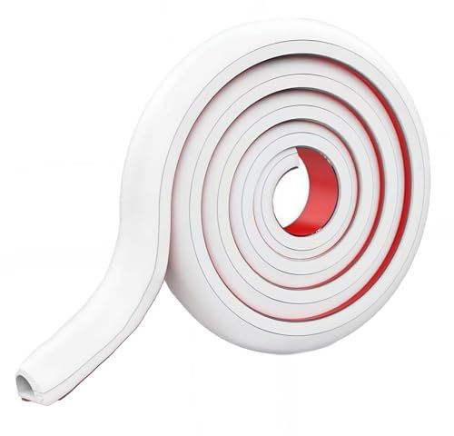 Mini Cable Trunking, White Cable Cover Self Adhesive Cable Management Trunking, Cable Concealer on Wall Trunking to Hide Wires for Electric Cables (1M/39.37)