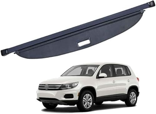 WeiYH Auto-Versenkbare Kofferraum-Ablage Für VW Tiguan 5N 2009-2016, Hintere Kofferraum Hutablage Schattenschutz PrivatsphäRe Vorhang