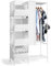 Alightup Armoire de Rangement avec Rideau, Dressing, Armoire Métallique, avec Barres de Suspension, Porte-vêtements, pour Vestiaire, Chambre, 105 x 45 x 170 cm (Blanc, 105 x 45 x 170cm)
