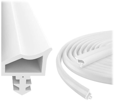 20m Joint de porte d'intérieur,Joint de porte en caoutchouc TPE,Joint de Porte Blanc,Joint Fenetre Bois de Porte,Joint de porte TPE,Pour l'isolation acoustique,protection contre vent et l'étanchéité