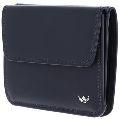 Golden Head Leder Geldbörse Polo RFID Protect Überschlagbörse 1174 Marineblau dunkelblau