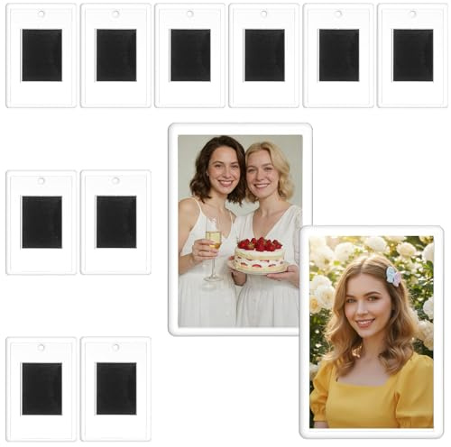 10 Pcs Magnetic Photo Frames for Fridge Blank Photo Fridge Magnets Refrigerator Magnets Small Picture Frame for Photos 4.3x6.9cm for Refrigerator Family Friends Gifts