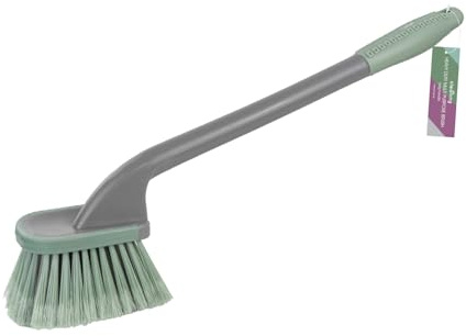 JVL Heavy Duty Long Handled Car Cleaning Brush – Stiff Bristle Brush for Wheels, Tyres, Alloys & Exterior Vehicle Cleaning
