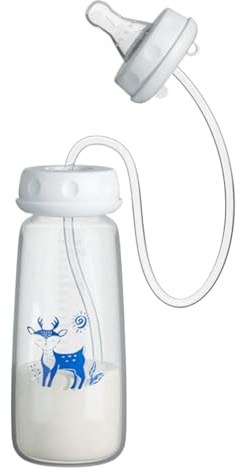 Anti-Kolik-Flaschen,240ml Weithals Tragbar Rutschfest - Kinder Milchflasche mit Sauger und Strohhalm - Für Eltern Unterwegs Zu Hause Im Schlafzimmer Küche Kinderzimmer Und Hotel Reisen