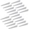 Emuca 7908712 Supponti per mensola con profilo cremagliera doppia perforazione passo 32mm, Bianco, 270mm, Set di 20 pezzi