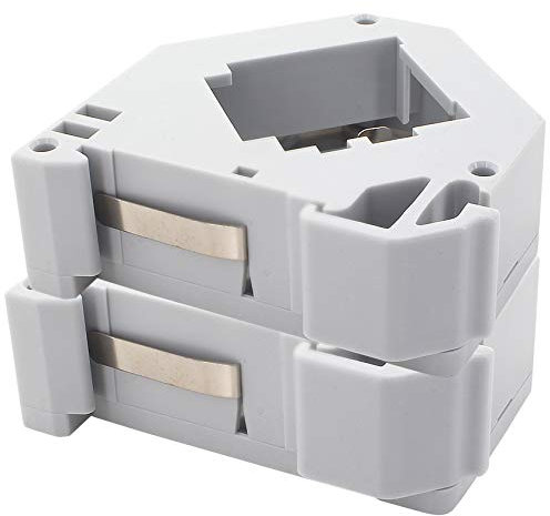 1aTTack.de Hutschienenadapter Hutschiene für Keystonemodul Keystone RJ45 Netzwerk Cat6 Cat7 Cat8 Chinch Audio Antenne 35mm Hutschiene mit Erdungsfeder weiß 2 Stück