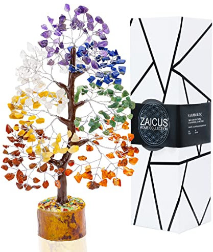 Albero dei 7 chakra, albero del Feng Shui, albero di cristallo per energia positiva, regalo spirituale, accessori per la meditazione, albero decorativo di cristallo, albero artificiale naturale