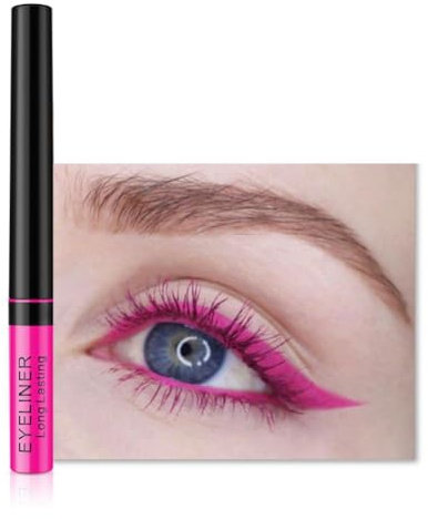 Allbestaye Bunt Matte Farbe Eyeliner Liquid Wasserfest Blau Lila Grün Weiß Braun Make-up Eye Liner