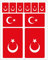 Generisch 10 Stück Flaggen Aufkleber Türkei Set | Sticker Türkiye Autoaufkleber