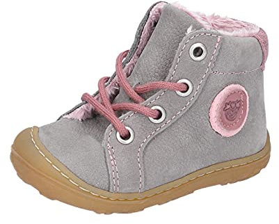 RICOSTA Mädchen Boots Georgie von Pepino, Weite: Mittel (WMS),terracare,gefüttert,junior,Kleinkinder,Graphit/Blush (452),21 EU / 4.5 Child UK