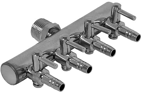Aquacadabra 4-Way Stainless Steel Manifold (10mm Connection)