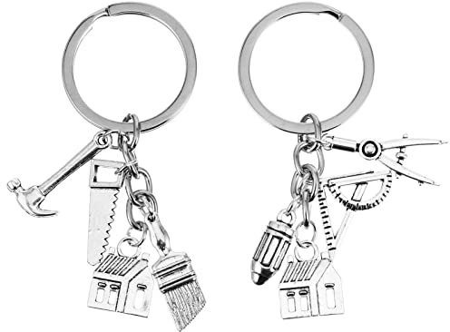 Amosfun 2Pcs Architekt Geschenke Architektur Schlüsselbund Architektur Student Ingenieur Schlüsselbund Tasche Charme Geldbörse Anhänger für Abschlussfeier Zugunsten Silber