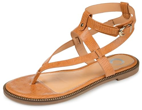 Journee Women's Comfort Foam Tangie Flat Sandals Tan, 8