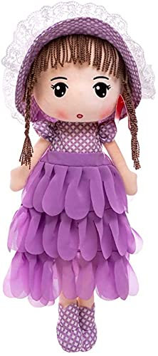 Bprtcra 40CM Poupée de Chiffon Fille Mignonne Jouet en Peluche Bébé Douce Doudou Poupée Ornement Maison Mini-Princesse Chapeau de Naissance Anniversaire Valentin Noël, Type D