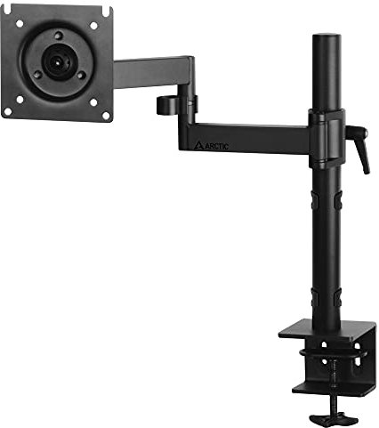 ARCTIC X1 - Brazo Monitor para un Monitor, Soporte Monitor para hasta 40″/43″ Ultrawide, hasta 10 kg/22 Ibs, Inclinable, Giratorio, Ajustable en Altura, VESA 75x75/100x100 - Negro
