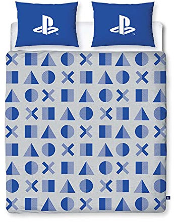 PlayStation Official Duvet Cover Layer Design | Reversible 2 Sided Bedding Duvet Cover, Pillow Case Included (Double)
