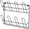 LM 322/2 Schuhregal Schwarz schmal hängend, Wand und Tür Organizer für Schuhe, Ordnungssystem Kleiderschrank, Schuhaufbewahrung platzsparend aus Metall, 42cm breit, Schwarz