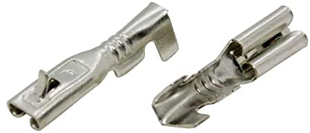 Lumonic 10x Flachsteckhülse 0,5-0,8mm² in blanker Form I Flachsteckhülsen für Flachstecker 0,8mm x 2,8mm I Kabelschuhe Flachstecker unisoliert