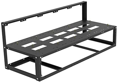 Mining Rig Frame - plataforma, diseño minería, soporte ordenador menor, apilable casos, plataforma, explotación minera abierta duradera, 636 x 249 x 239 mm
