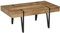 HOMCOM Table Basse rectangulaire de Style Industriel Base en métal Noir en épingle à Cheveux Plateau à l'aspect Ancien Base en Bois