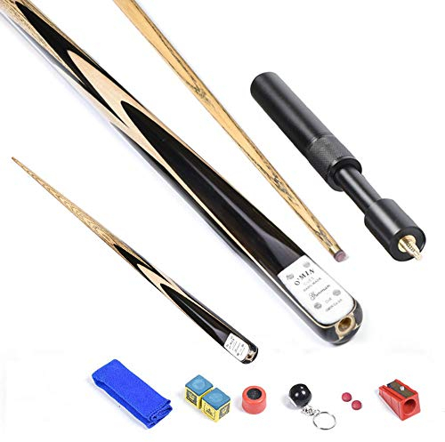 Handgefertigter, einteiliger Pool-Queue, 57 Zoll – 18 OZ Snooker-Queue, mit verstellbarem Verlängerungsgriff/145 cm/10 mm Spitze