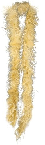 Uposao Federboa Weihnachtsboa, 200CM Federboa Flauschige Straußenfeder Verkleidungszubehör Halloween Handwerk Hochzeitsdekoration Girlande Federschal Damen Mädchen Karnevals Kostüm Accessoire,Gold