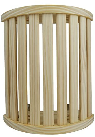 SudoreWell® Sauna Ecklampenschirm Holzblendschirm Oslo aus Kiefernholz für Saunaleuchte und Saunalicht