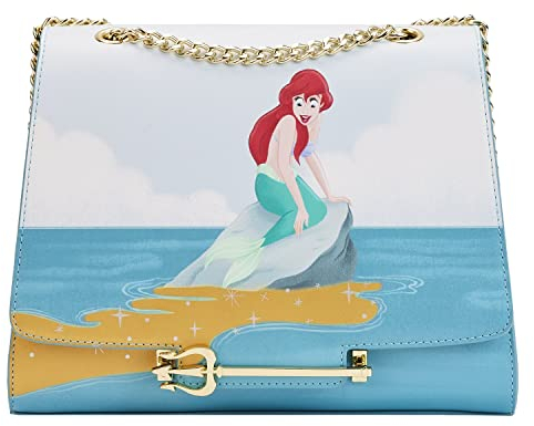 Loungefly Disney Crossbody Bag Little Mermaid Tritons Nue offiziell Blau One Size