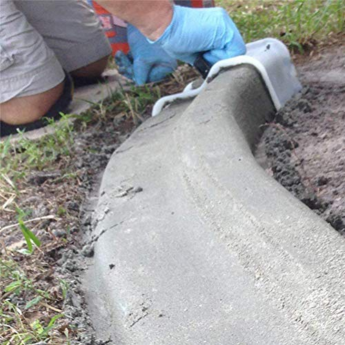 Qcwwy Molde de Hormigón, Herramienta de Moldeo de Hormigón de Pavimento de Plástico con Mango, Molde Reutilizable para Pavimentadora de Cemento de Hormigón para Pavimentación de