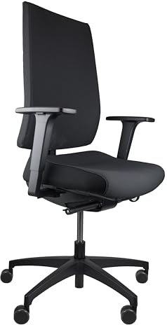 Dauphin Indeed ergonomischer Bürostuhl Drehstuhl Schreibtischstuhl mit Bandscheibensitz, rückenschonend, 150kg, hohe Rückenlehne, ideal für Homeoffice und Büro (Polsterrücken)
