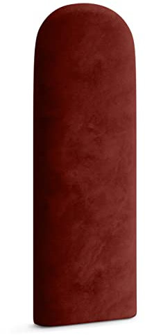 Muralo Panneau de rembourrage ovale - Pour tête de lit - Pour chambre à coucher, salon, lit - Moderne et luxueux - Bordeaux - 30 x 60 cm