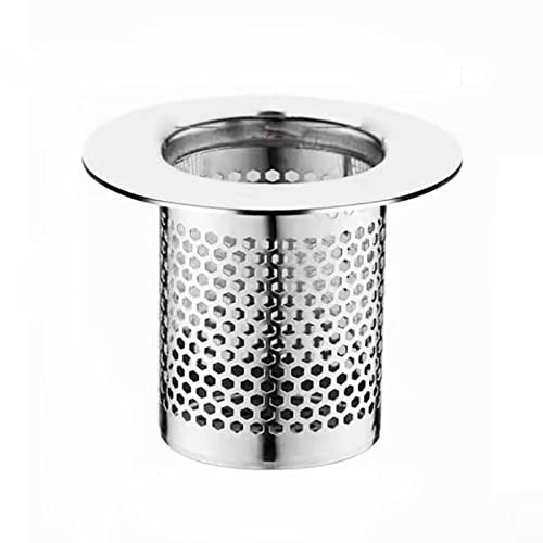 Colador de drenaje de ducha, acero inoxidable, colador de fregadero plateado, cocina, baño, para familias, hoteles, oficina (C)