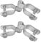 [Pack of 2] 1-5/8 x 1-5/8 Chain Link Fence Gate Post Hinge Kit, Galvanized Steel Heavy Duty Gate Hinges, Include 2 PCS Female Gate Frame Hinge, 2 PCS Male Gate Post Hinge, Bolts & Nuts Included