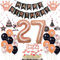 27. Geburtstag Dekorationen Rosegold Schwarz,Luftballon 27 Rosegold,Ballons 27 Geburtstag Frauen,Deko 27. Geburtstag Frau Rosegold Schwarz,Geburtstagsdeko 27 Jahr Frau,Party Deko 27 Jahre