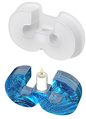 Zahlen Form Kerzenhalter Silikonformen Gießformen, 3D Adventszahlen Silikonform, DIY 1-4 Zahlen Handgemachte Kerzenständer für Tisch Dekoration Wohnzimmers Schlafzimmers (3)