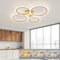 KeLuKes 76cm Moderne Led Deckenlampe Schlafzimmer, 4-Ring-Deckenlampen-Design, 60W Dimmbar Deckenleuchte Für Wohnzimmer, 3000K-6000K, Gold Küchendeckenlampe