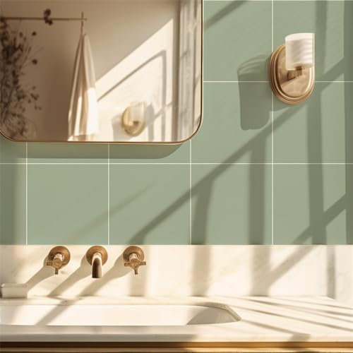 Carrelage Adhésif 20x20cm Vert Credence Adhesive pour Cuisine Brique,Stickers Muraux Salle de Bains Cuisine Carrelage Adhesif Mural avec Motifs de Carrelage Dalle Pvc Adhesive