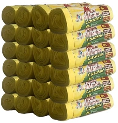 CSC – Bolsas de basura de 40 l con asas, 360 unidades, bolsas de basura de 55 x 65 cm para cubo de basura bajo fregadero, bolsas de basura para recogida selectiva interior, antigoteo y antiorificios