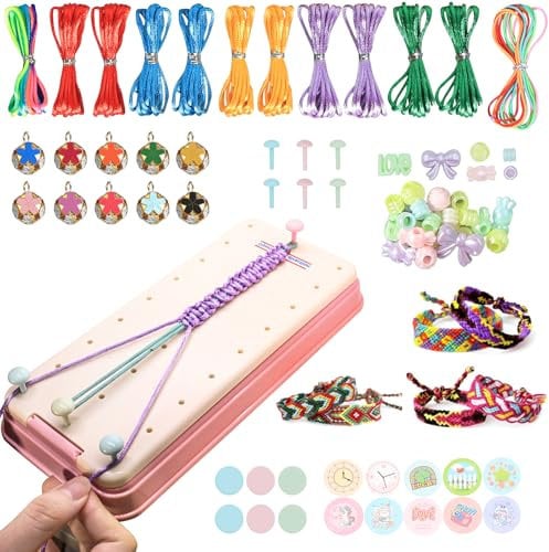 Annickee Friendship Bracelet Making Kit, Gifts for 7 8 9 10 11 12 Year Old Girls, Arts and Crafts for Kids, DIY Friendship Bracelet Kit for Girls Presents Age 7-12 Birthday Christmas Children's Day