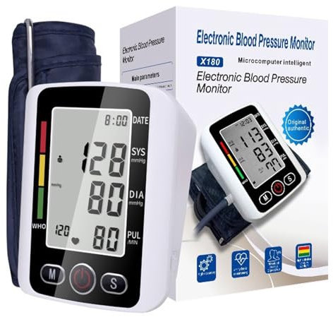 Blood Pressure Monitors,Blood Pressure Machine - CE Certified Approved UK, Standard Blood Pressure Monitor Upper Arm Blood Pressure Machine for Home Use (Blood Pressure Monitor)