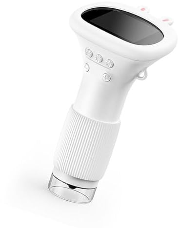 Sxhlseller Handdigitalmikroskop für Erwachsene, Lupe mit 2,0-Zoll-Farbbildschirm, 200 W, 1000-fache Vergrößerung, 8 LED-Leuchten und 6 Helligkeitsstufen, USB-Verbindung Zum PC (White)