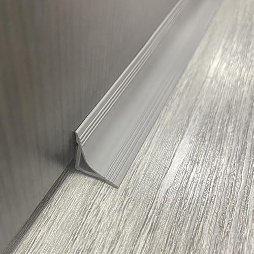 5M Flexible Viertelstab deckenleisten Selbstklebend Sockelleiste Zierleisten Sparpaket, wasserdichte Dichtungs Zierleisten for Wandkanten, Schrankkanten, Abschlussleiste, Deckenkanten(Gray)