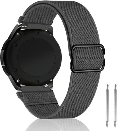 Armband für Garmin Instinct 22mm Uhrenarmband Smartwatch Armband Dehnbares Nylon Ersatzarmband Ultraleicht für Garmin Instinct 2 Solar Xplora x6 Play Armband Atmungsaktiv & Wasserdicht Schwarz