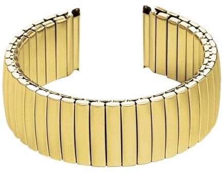 THBGTCNQ Elastisches Armband 12 mm 14 mm 16 mm 18 mm 20 mm 22 mm Edelstahl-Uhrenarmband Herren Damen Stretch-Armband-Zubehör(Gold,20mm)