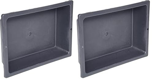 KS TOOLS Bac à Mortier Béton en Plastique Noir - Auge de Maçon Sans Poignée - 3L - 310x210x70 - Outillage Maçonnerie/Chantier/Bâtiment Pratique et Facile d'Utilisation 140.0043 (Lot de 2)