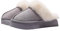 Hausschuhe damen Mann Winter Indoor Solid Color Wildleder Pelz Hausschuhe Damen Home Plattform Warme Uggs Slip-On Damen Schuhe-Grau-37-38